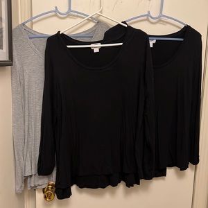 Three Old Navy Nursing Long Sleeve Shirts L